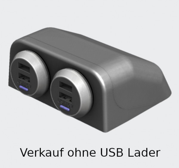 USB Gehäuse 2-fach f. Auftischmontage